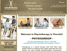 Tablet Screenshot of physiogroup.ca